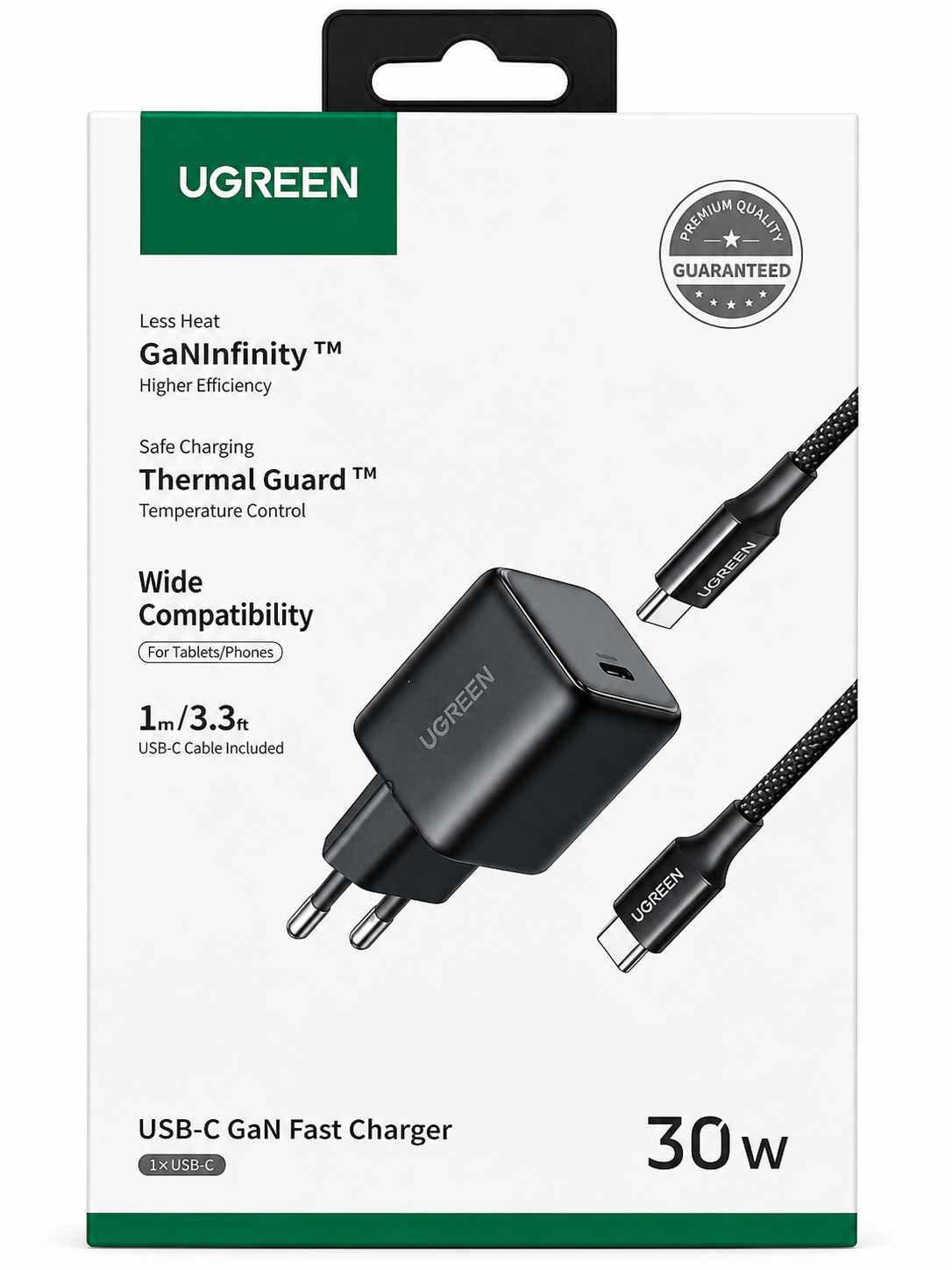 UGREEN 30W USB-C GaN Fast Charger with Cable
