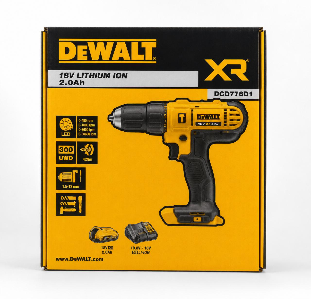 DeWALT XR 18V Lithium-Ion Cordless Drill Driver Kit