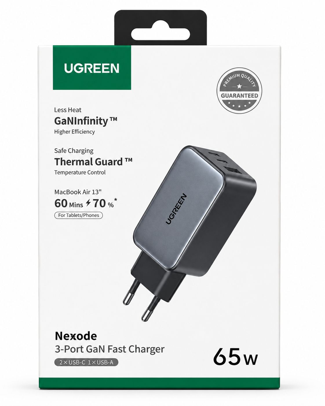UGREEN Nexode 65W 3-Port GaN Fast Charger