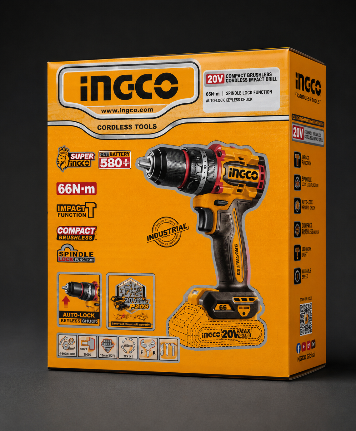 Ingco cordless impact drill 66nm