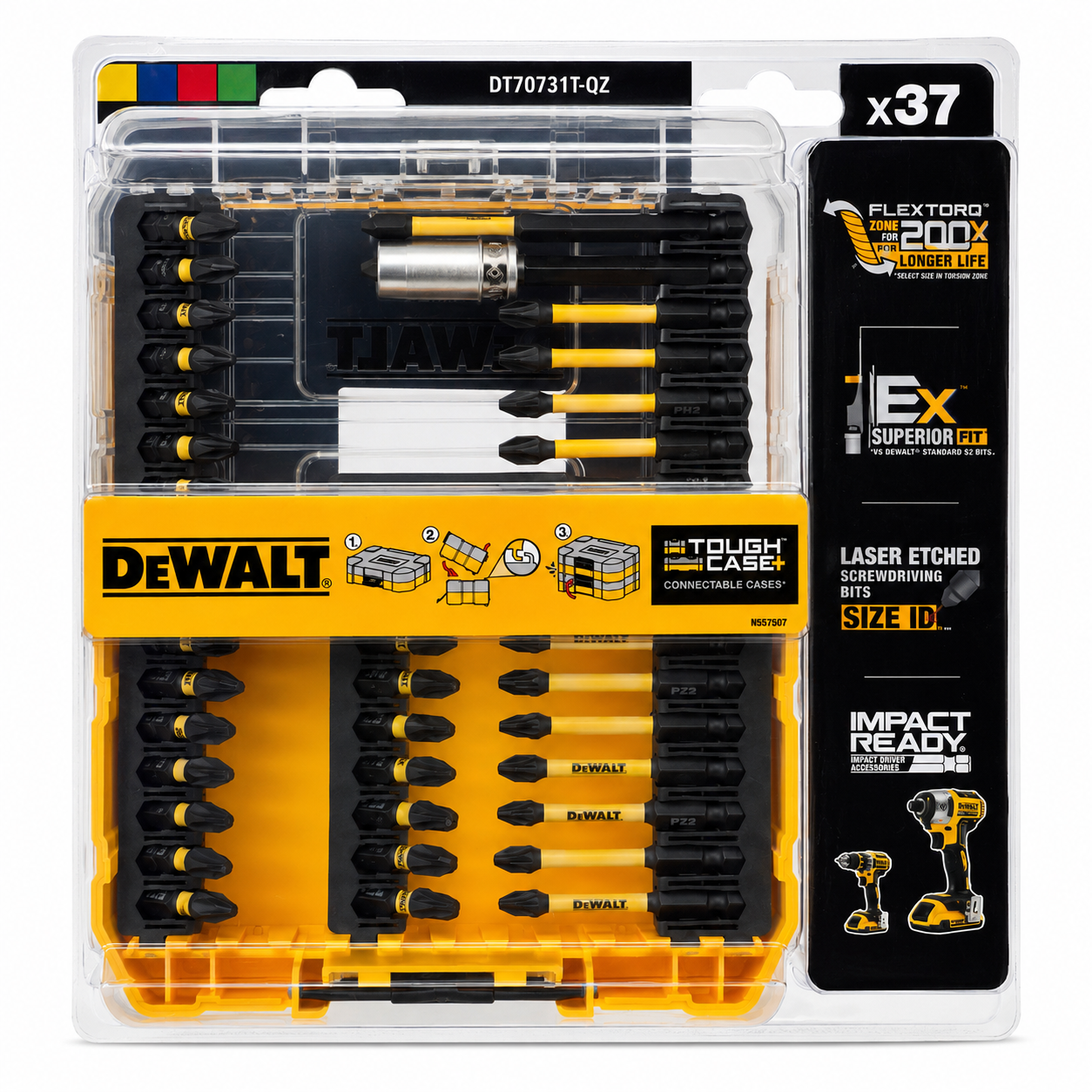 DEWALT 37-Piece FlexTorq Impact Screwdriving Bit Set